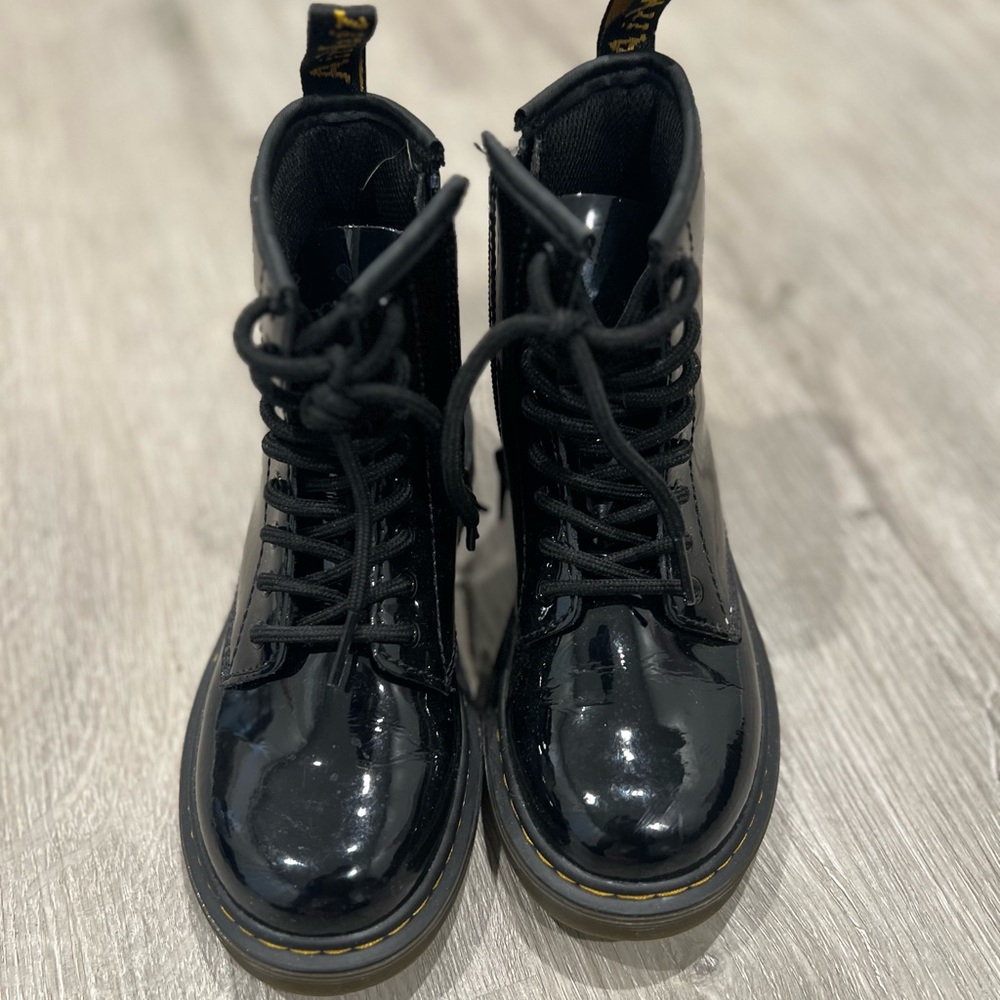 Dr Martens Black Patent Boots-Kid Size 13